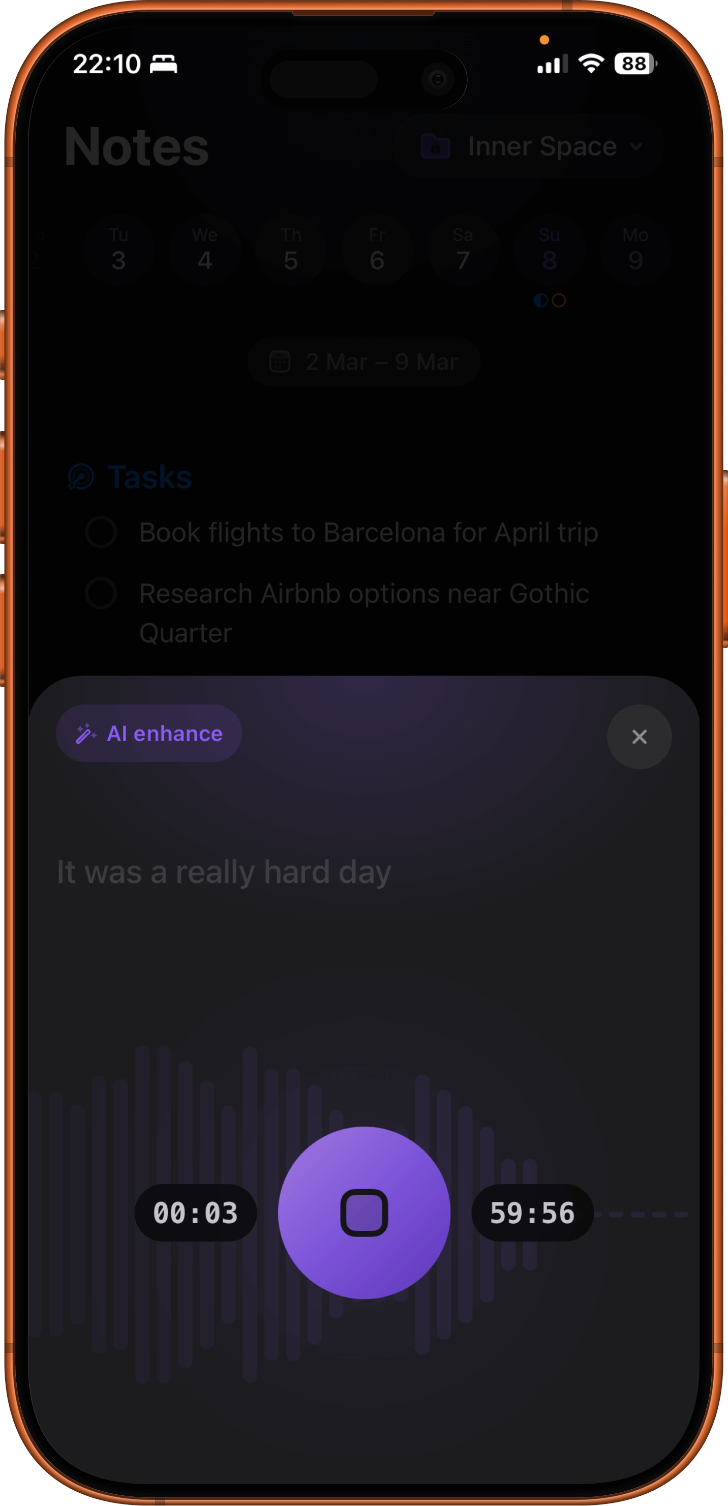 Voice journaling with real-time transcription